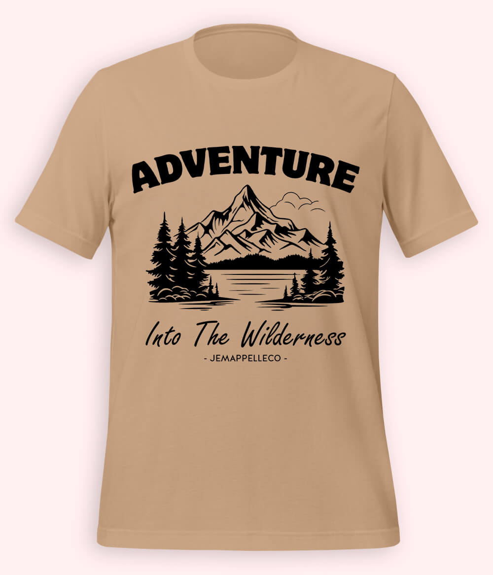 Beige Adventure into the Wilderness T-Shirt (Unisex)