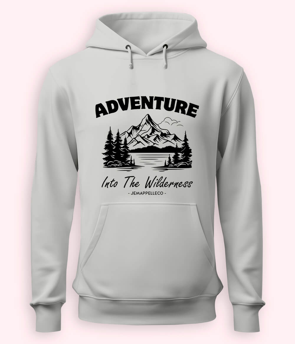 Heather Grey Adventure into the Wilderness Hoodie (Unisex)