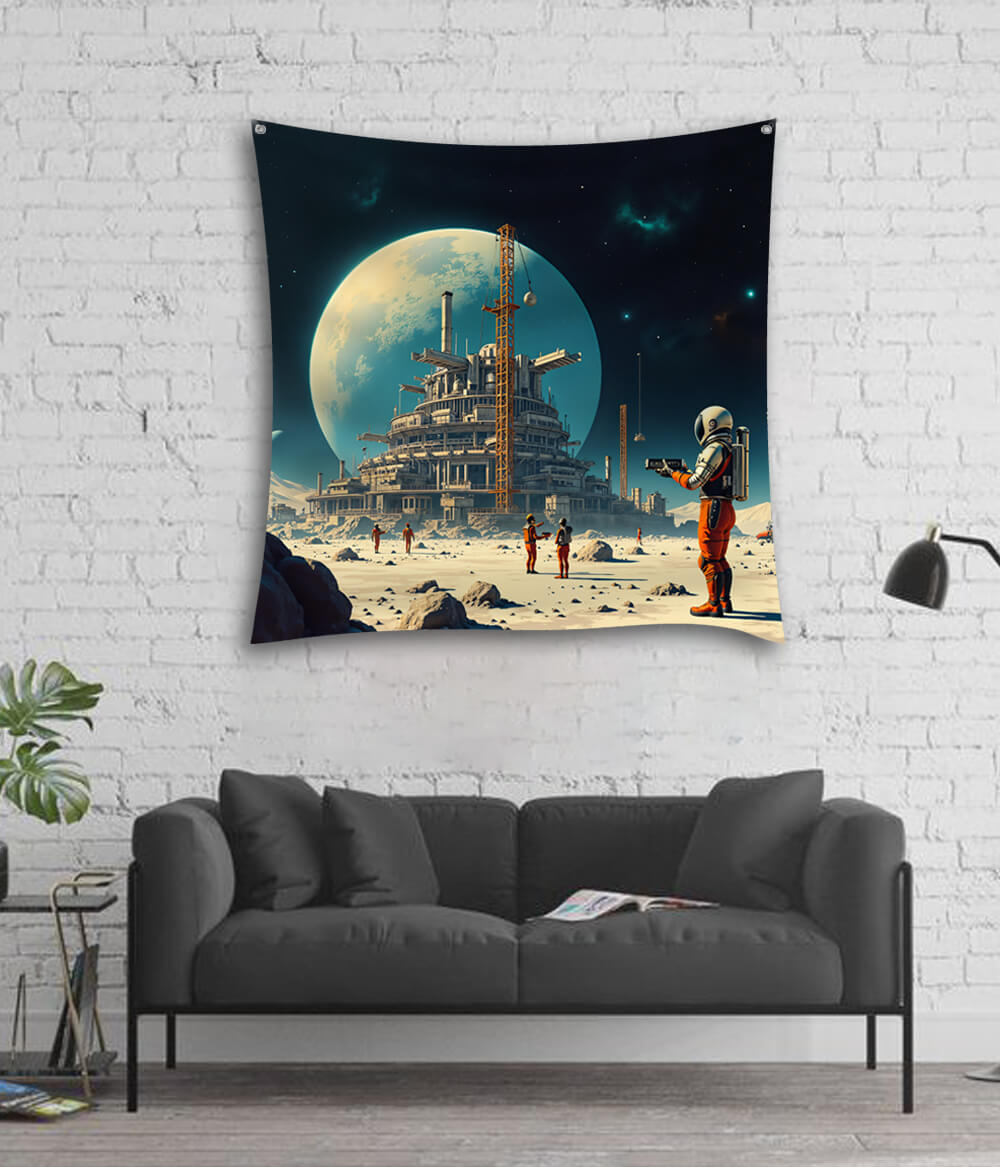 Astronaut Space Mission Tapestry
