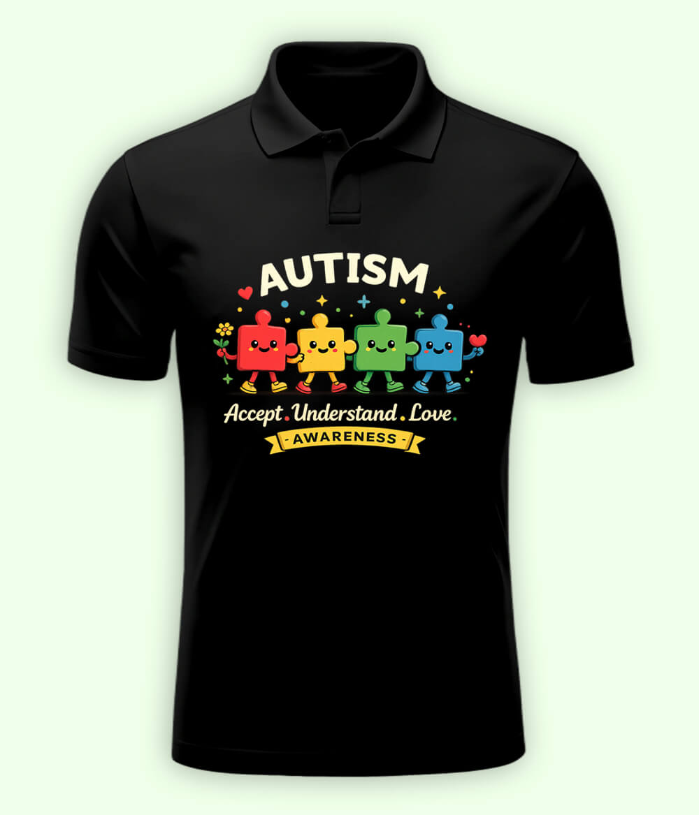 Autism Accept Polo T-Shirt