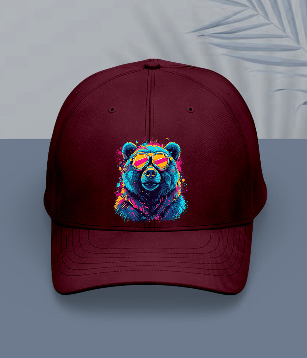 Maroon Bear Cap