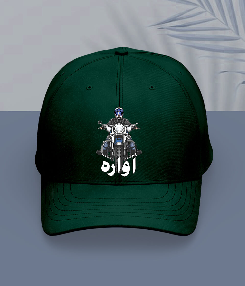 Green Biker Cap