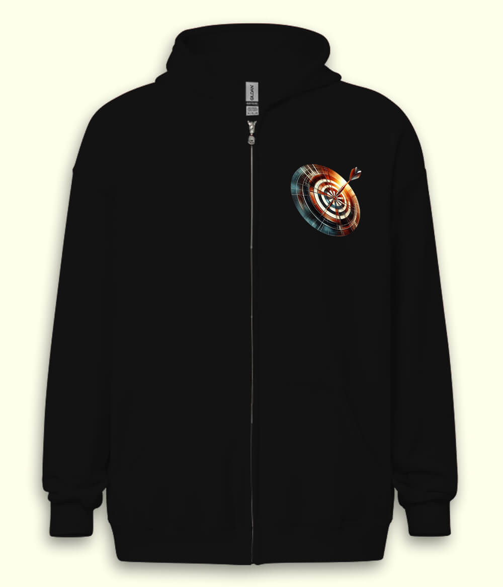 Bullseye Target Zipper Hoodie (Unisex)
