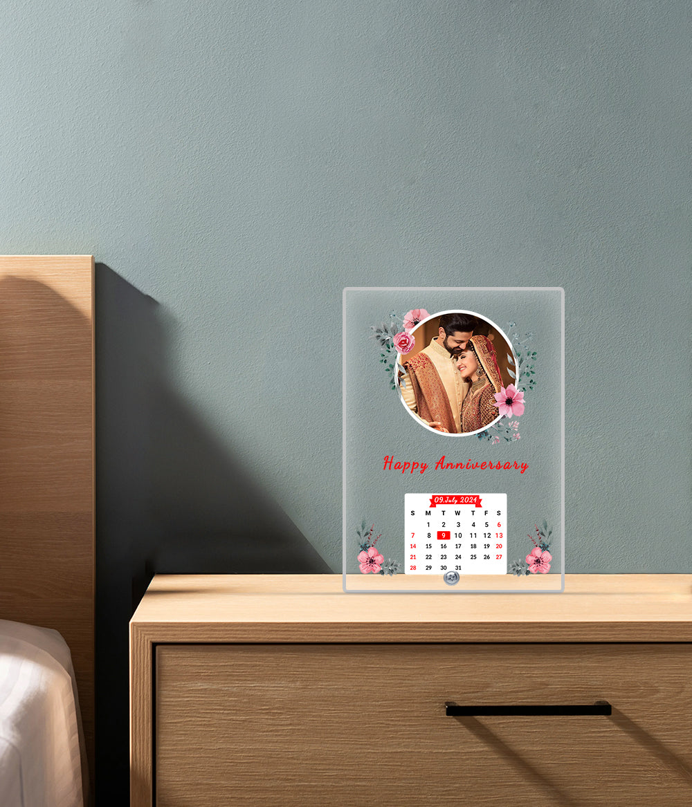 Custom Anniversary Date Calendar Acrylic Plaque (Customizable)