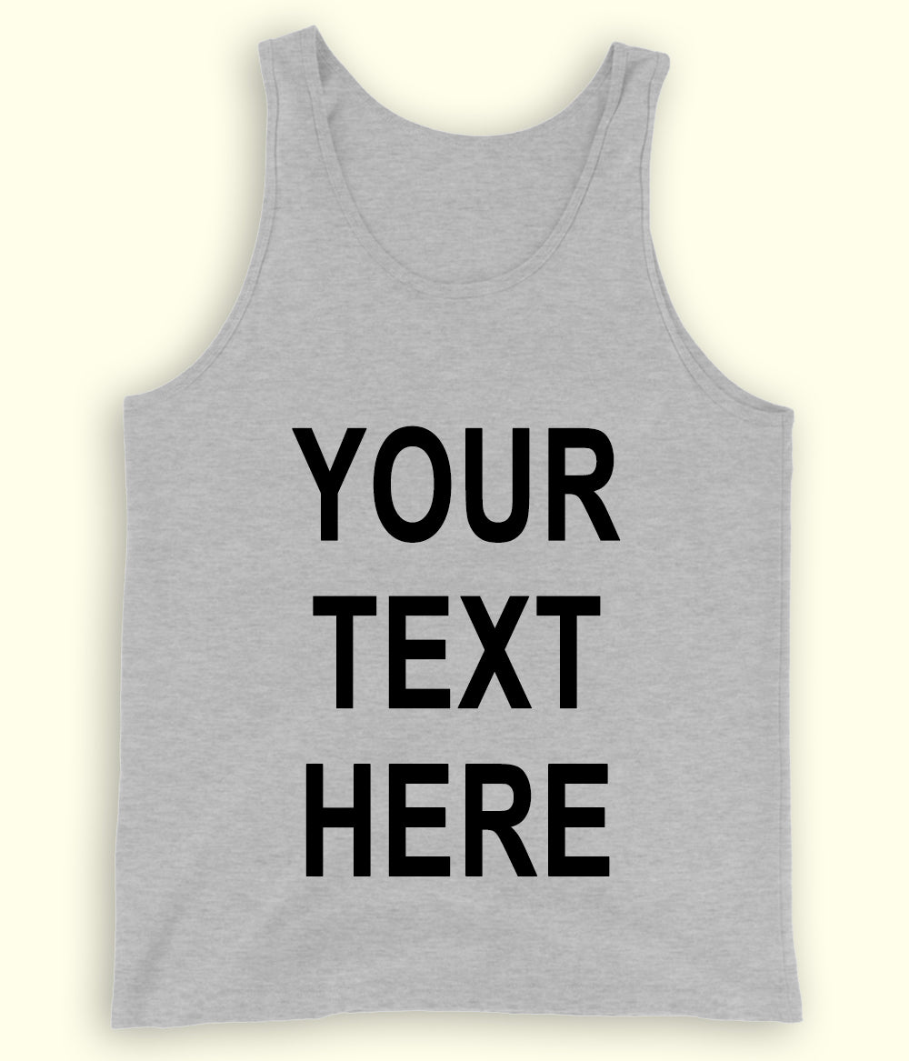 Custom Text Sleeveless Tanktop (Unisex)