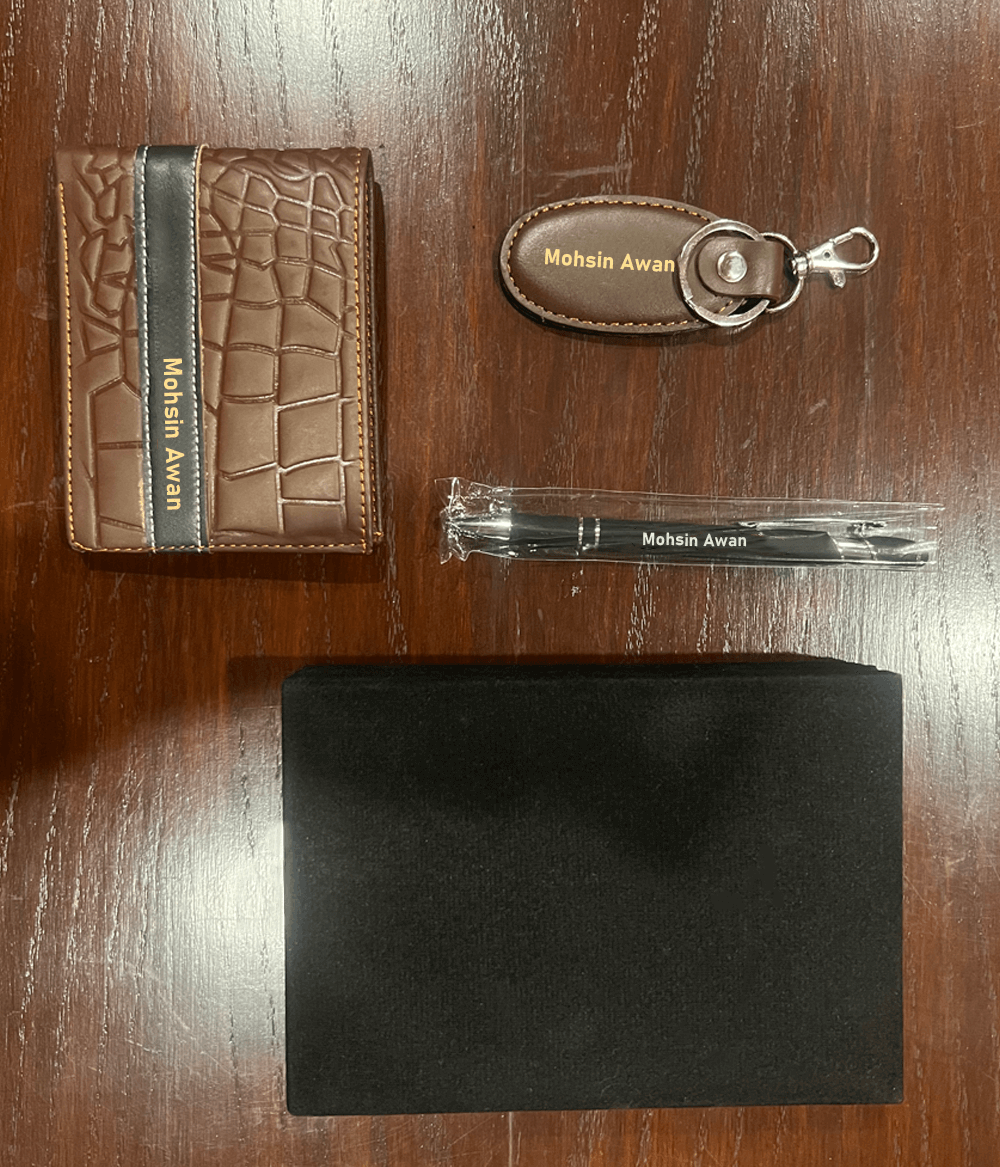 Customizable Wallet Pen Keychain Gift Box