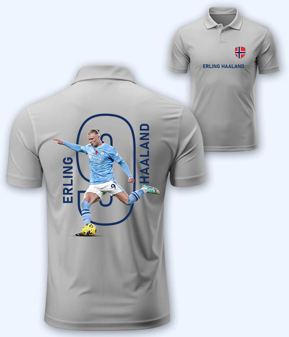 Erling Haaland Premier League Graphic Polo T-Shirt