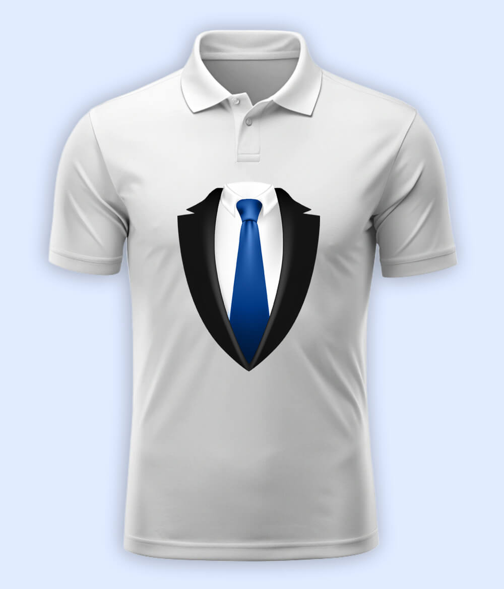 Formal Suit Graphic Polo T-Shirt