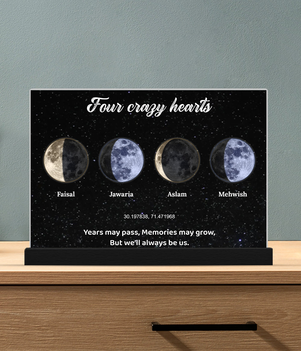 Customized Four Moon Phase Plaque