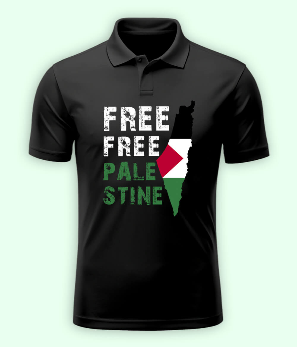Free Palestine Polo T-Shirt