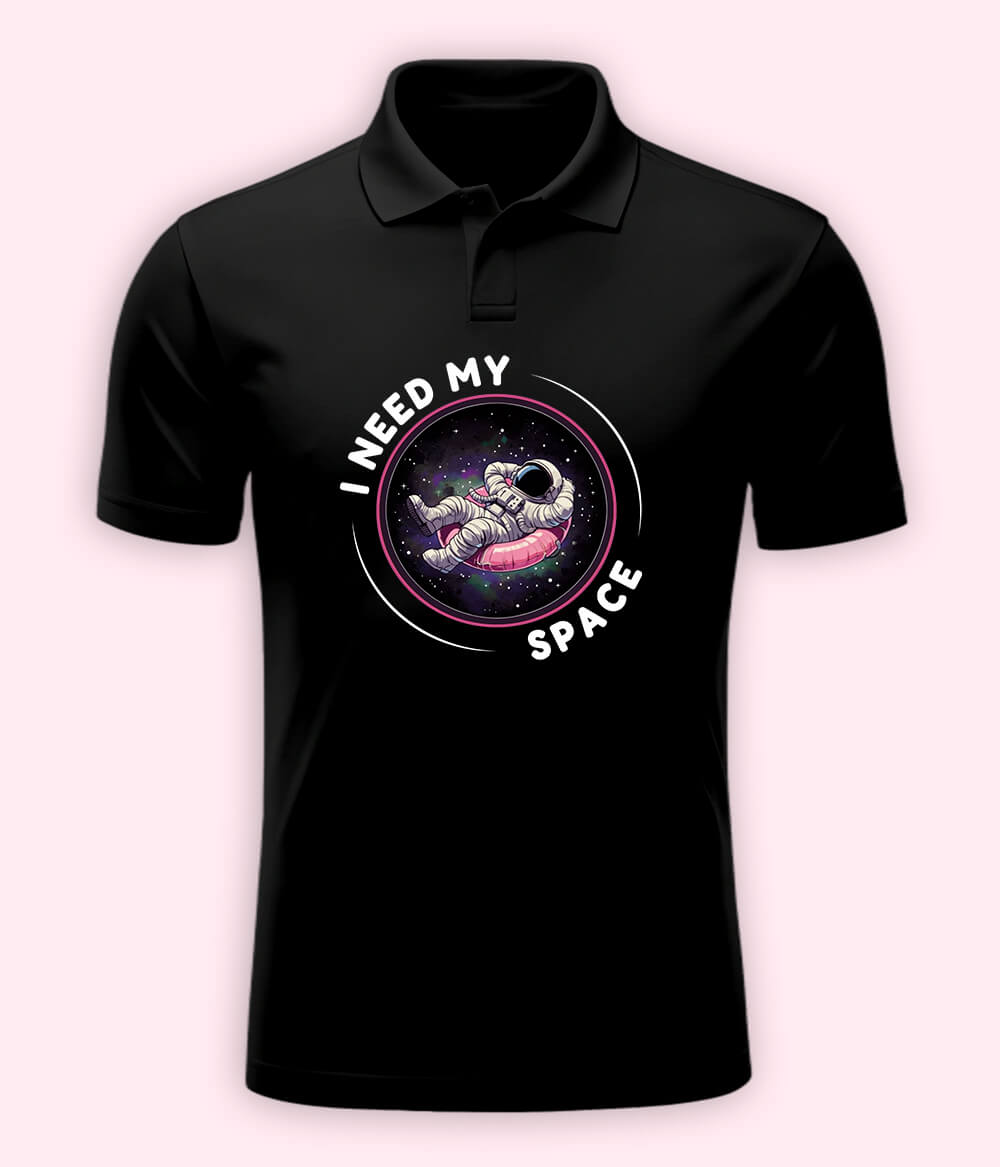 Funny Astronaut Polo T-Shirt