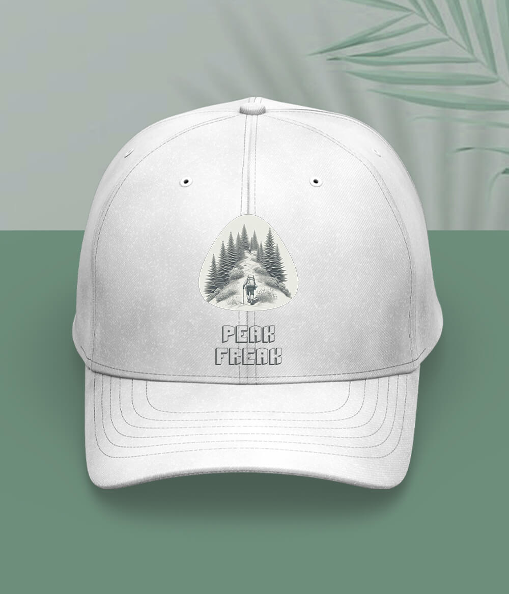 White Hiking and Trekking Cap