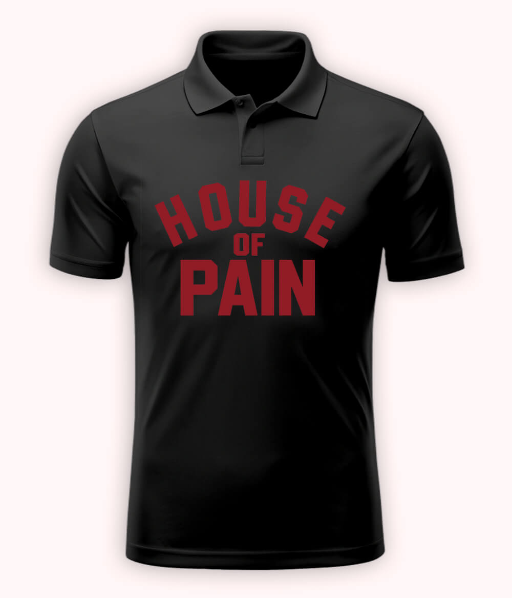 Charcoal Grey House of Pain Polo T-Shirt