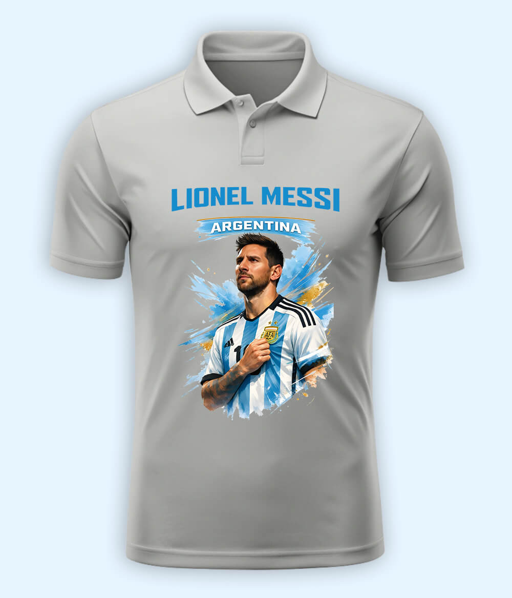 Lionel Messi GOAT Graphic Polo T-Shirt