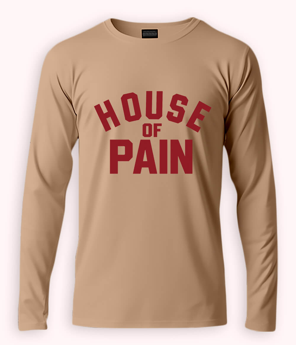 Beige Long Sleeve House of Pain T-Shirt (Unisex)