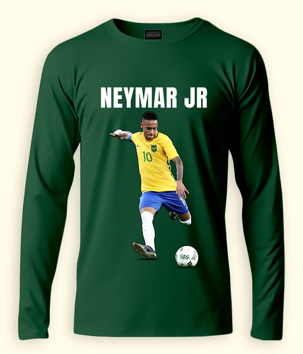 Long Sleeve Neymar Jr Brazil National Team T-Shirt