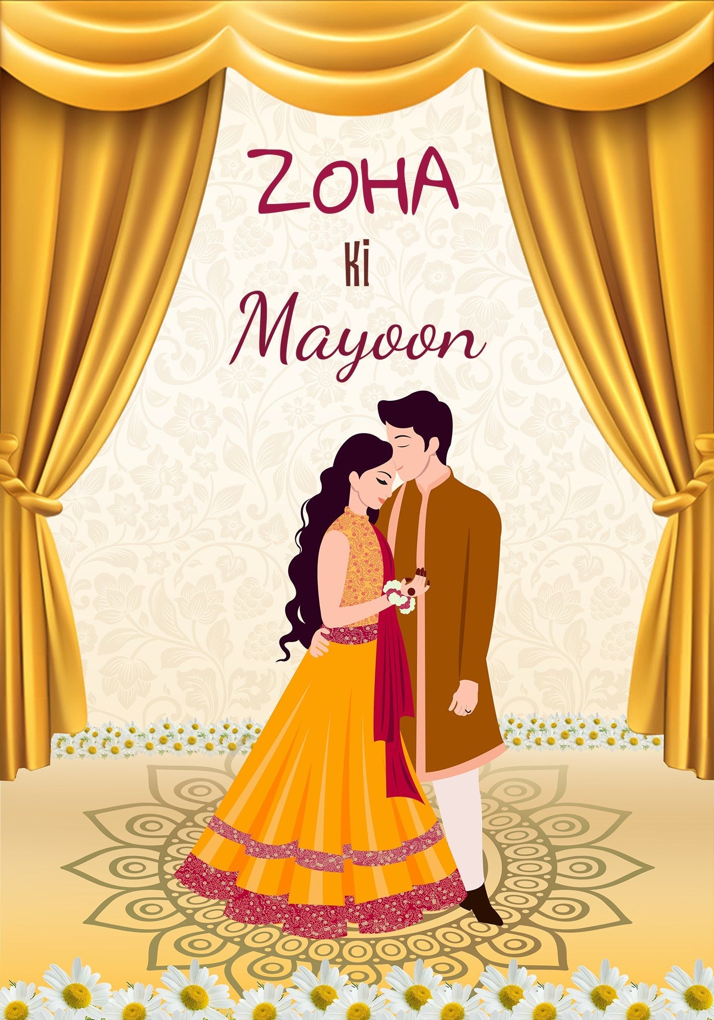 Mayoon Welcome Sign Frame