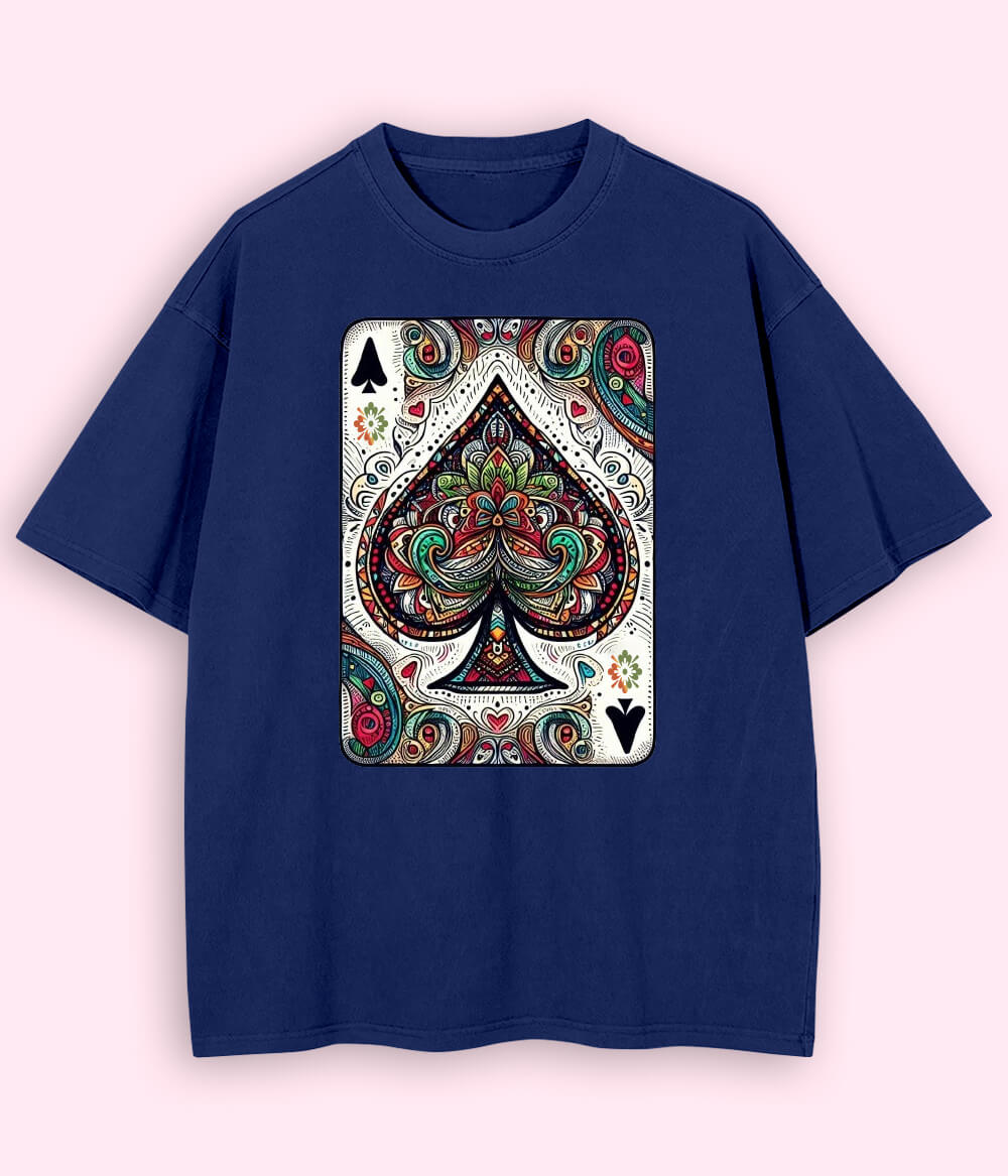 Men's Ace of Spades Oversized T-Shirt