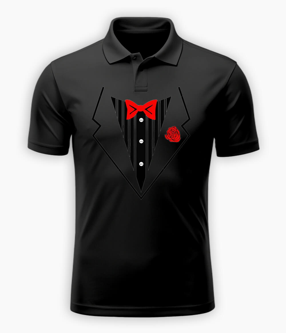 Men's Tuxedo Polo T-Shirt