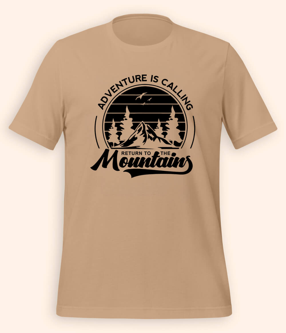 Mountain Adventure Beige T-Shirt (Unisex)