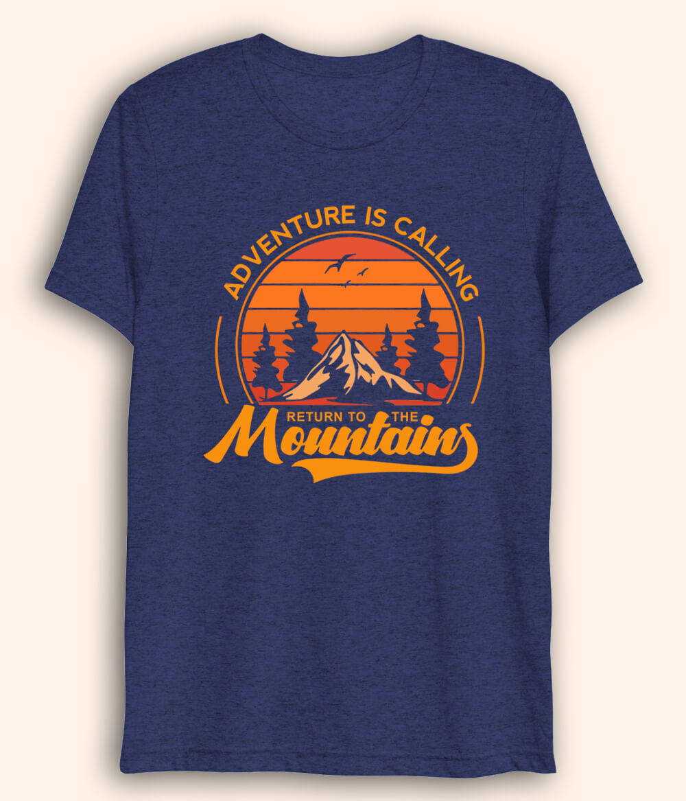 Mountain Adventure Drifit Navy T-Shirt (Unisex)