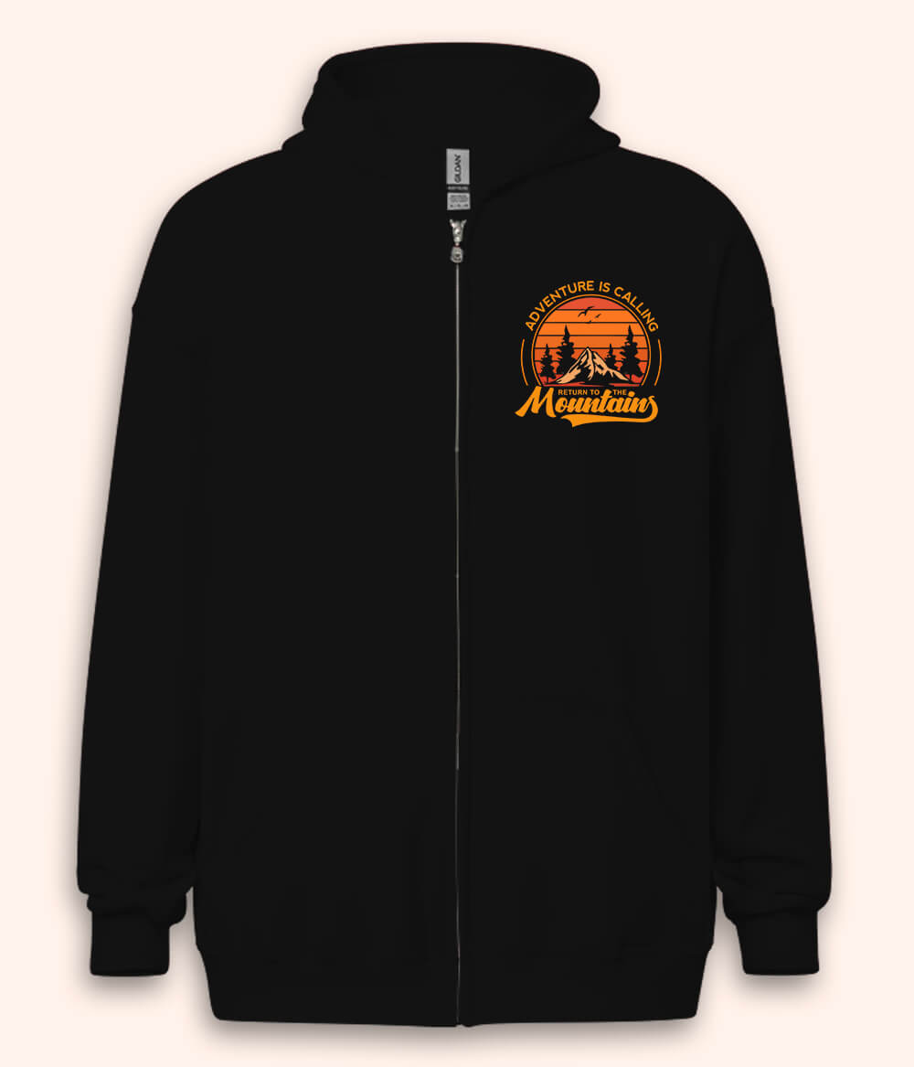Mountain Adventure Zipper Hoodie (Unisex)