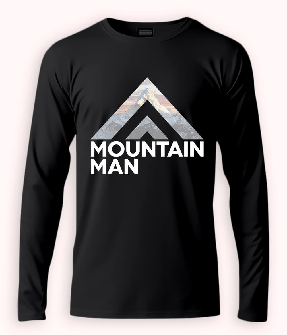 Black Mountain Man Long Sleeve T-Shirt