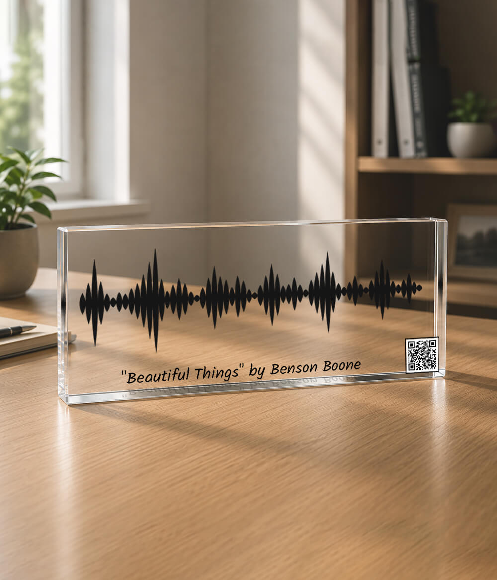 Music Soundwave QR code plaque