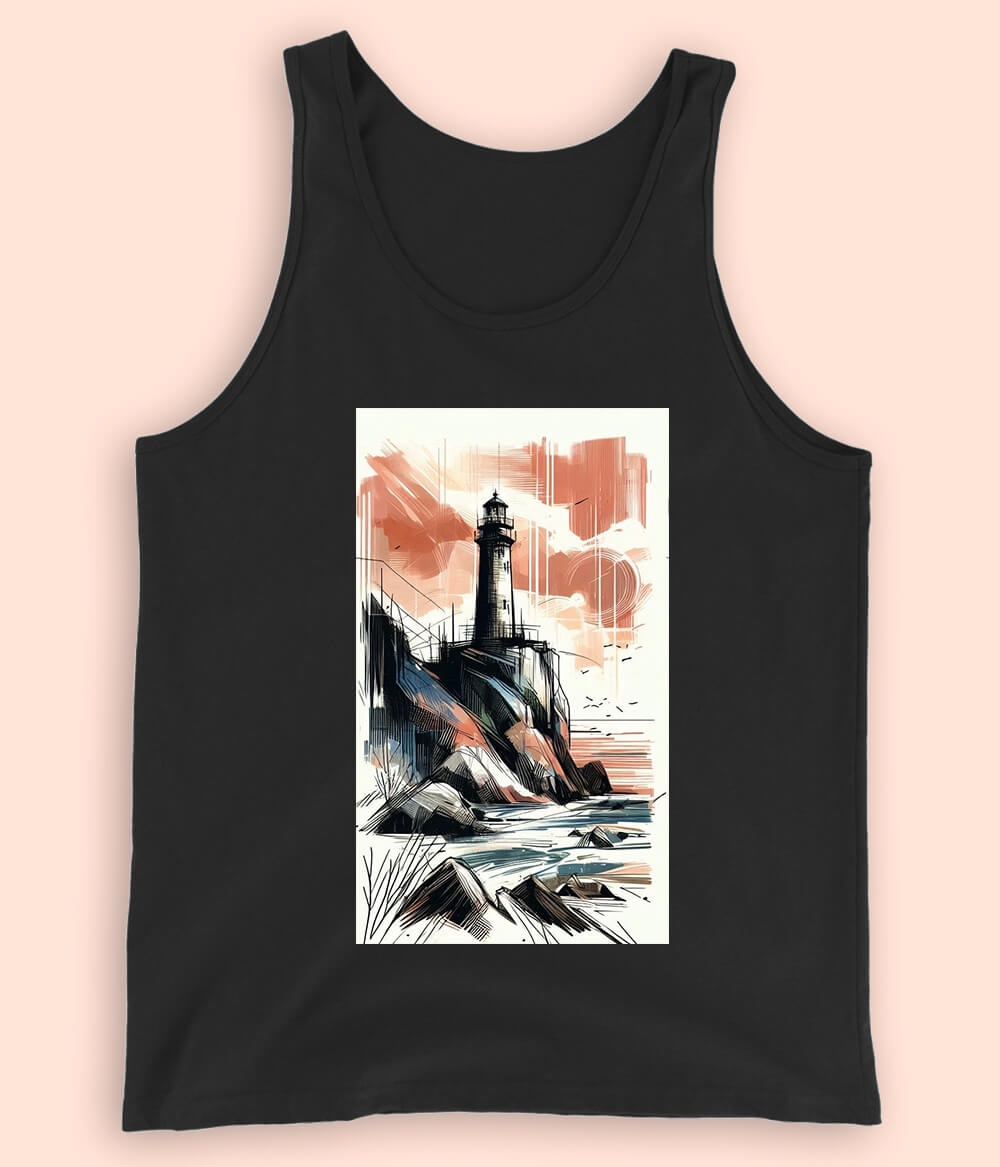 Ocean Beach Lighthouse Tanktop (Unisex)