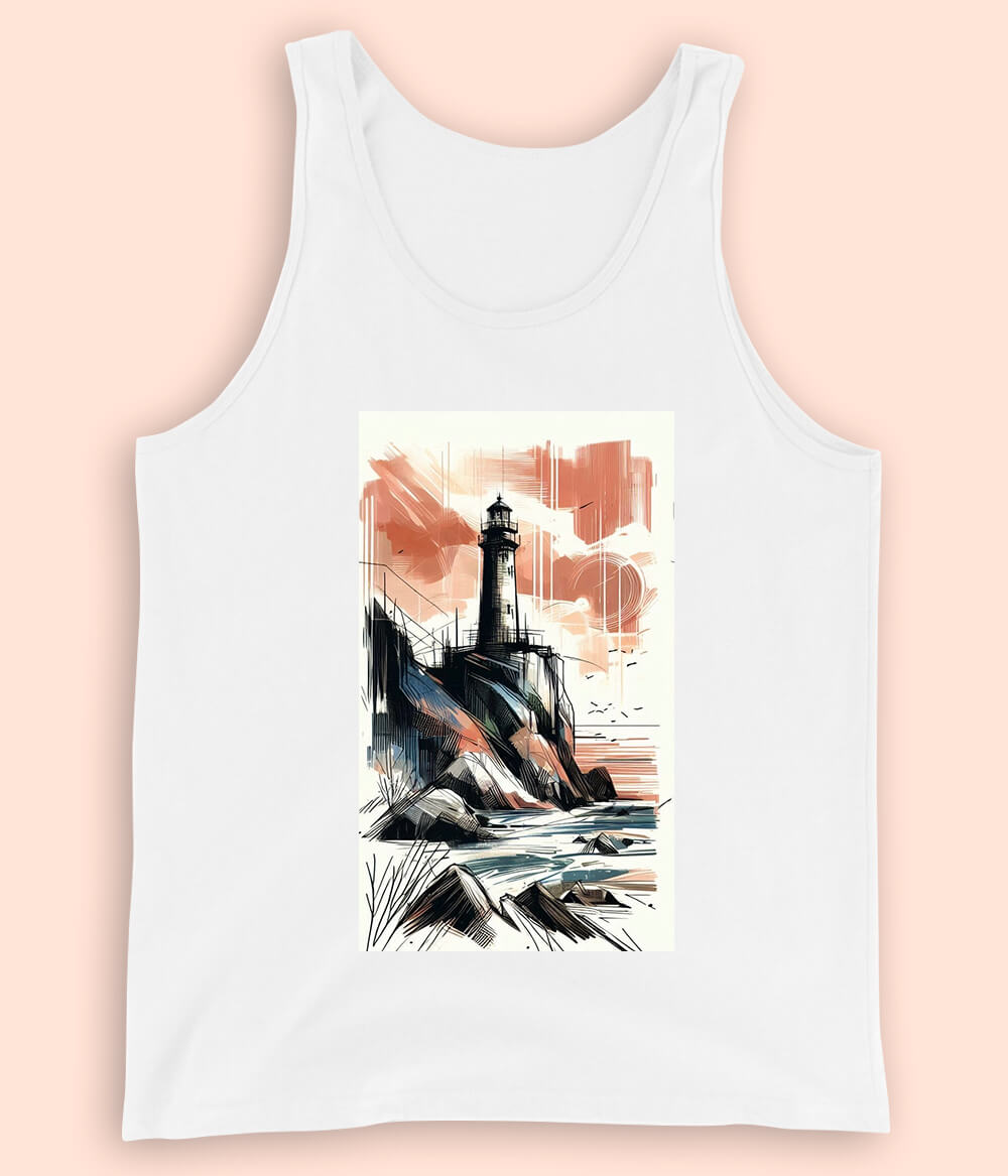 Ocean Beach Lighthouse Tanktop (Unisex)