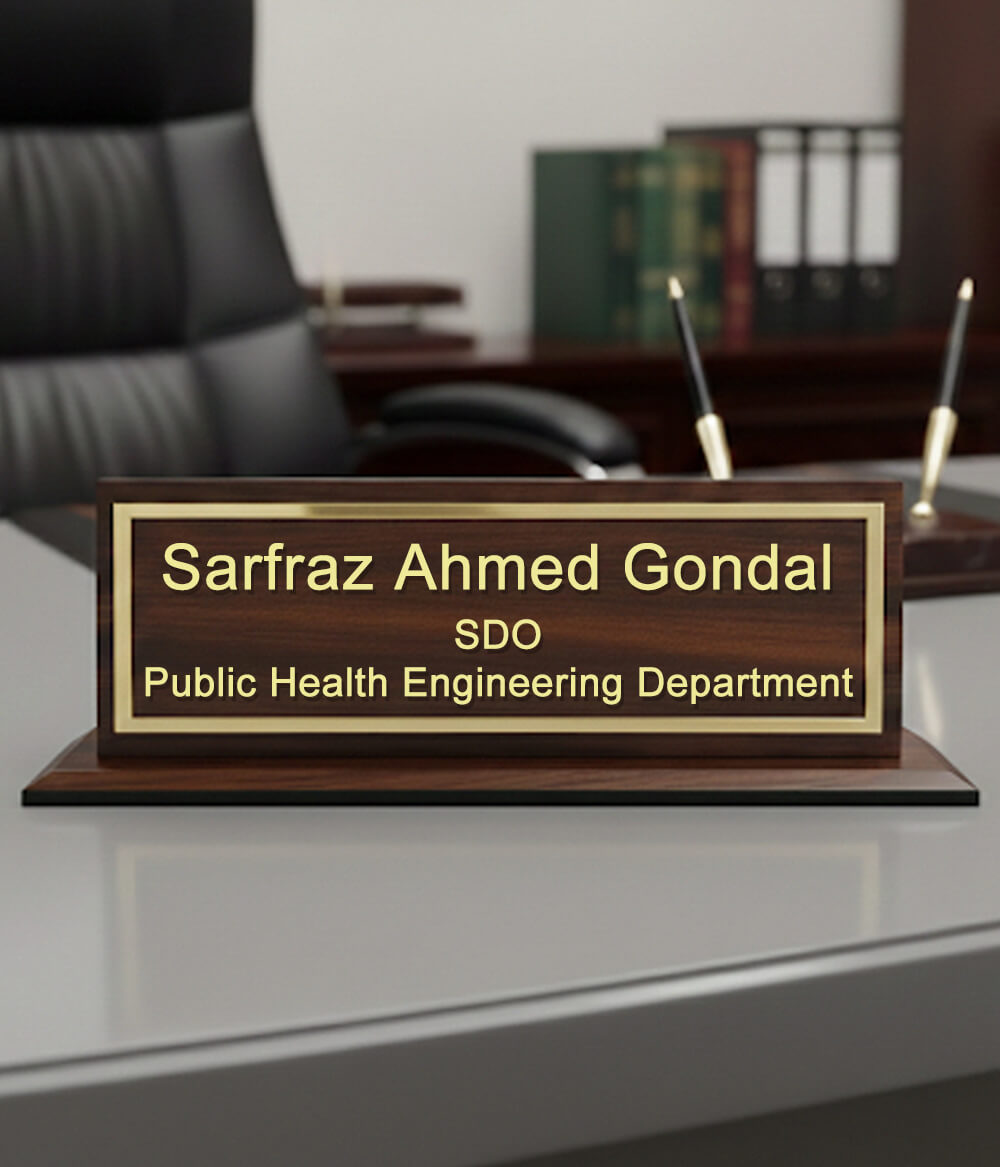 Office Desk Name Plate
