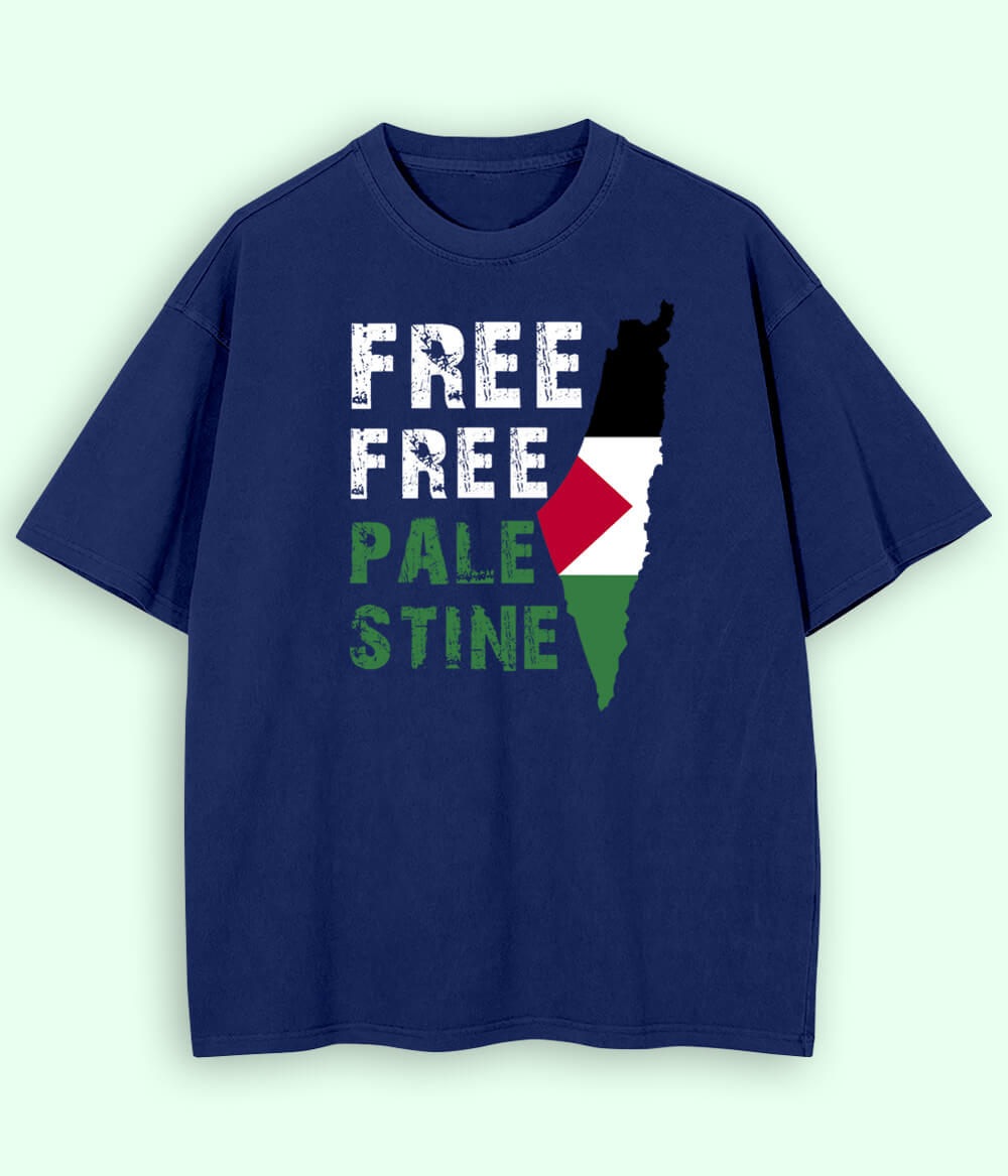 Oversized Free Palestine Drop Shoulder T-Shirt (Unisex)