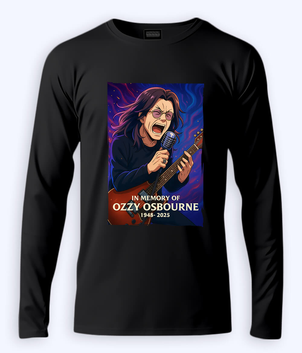 Black Ozzy Osbourne Fan Long Sleeve T-Shirt (Unisex)