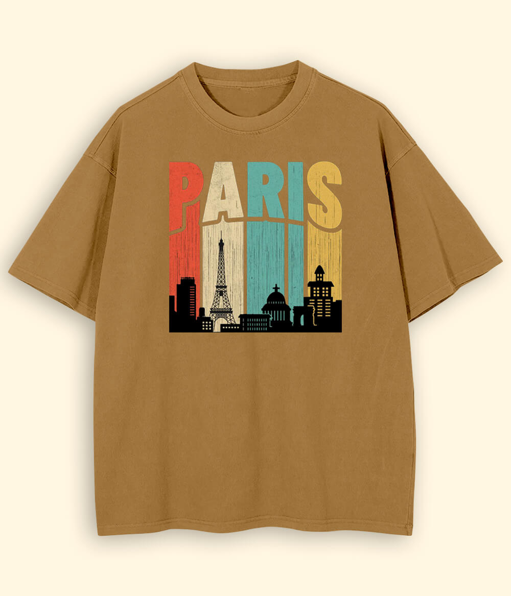 Paris Eiffel Tower Oversized T-Shirt (Unisex)