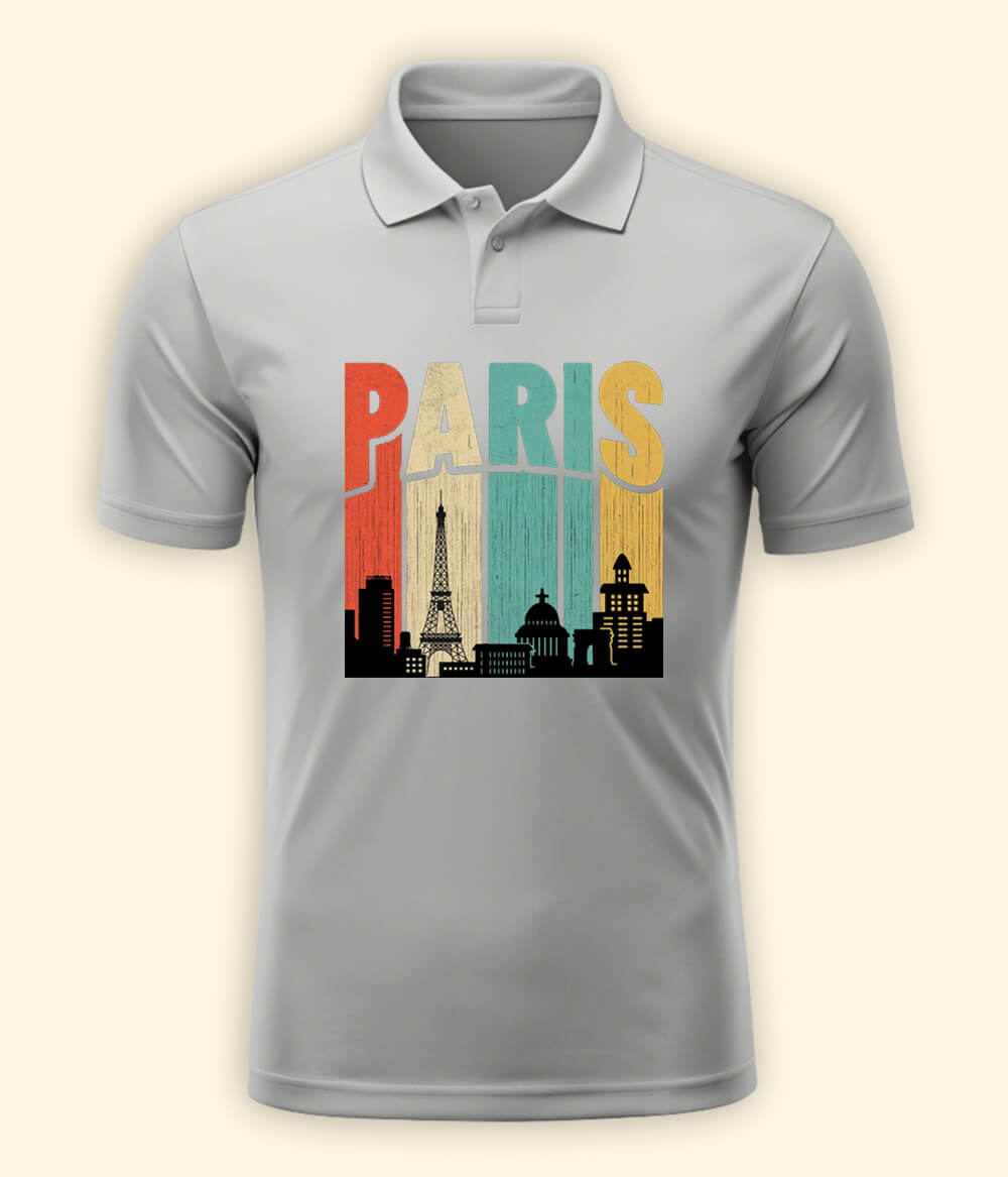 Paris Eiffel Tower Polo T-Shirt