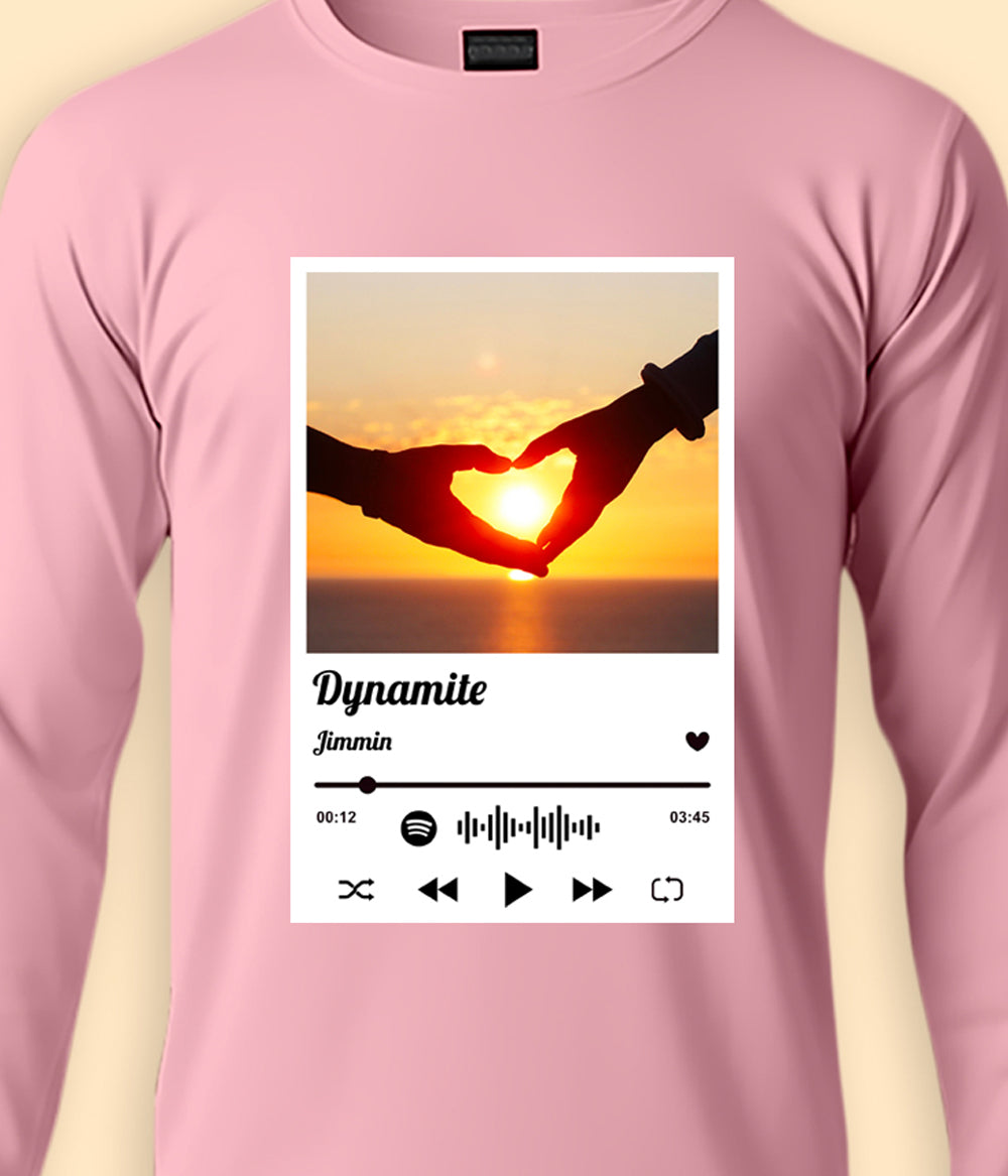 Personalized Spotify Music Code Long Sleeve T-Shirt (Unisex)