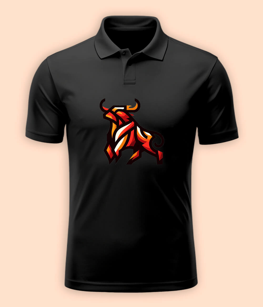 Powerful Bull Polo T-Shirt