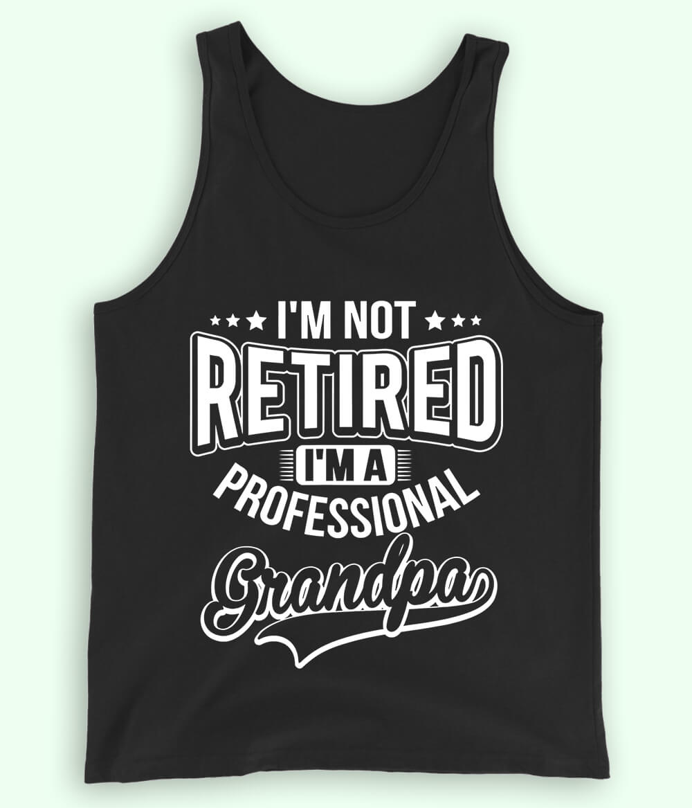 Black Retired Grandfather Tanktop