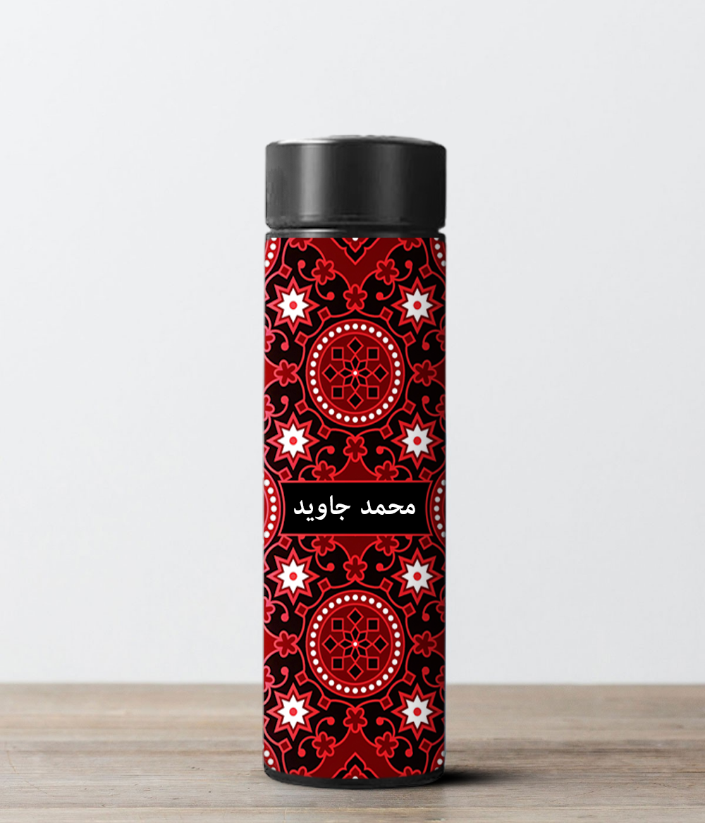 Sindhi Bottle Ajrak Design Temperature Display
