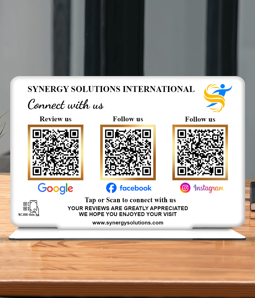 Social Connect QR Plate (Customizable)