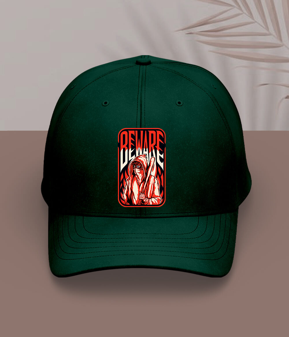 Green Spooky Halloween Cap