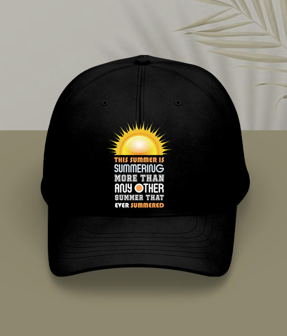 Black Summer Fun Cap