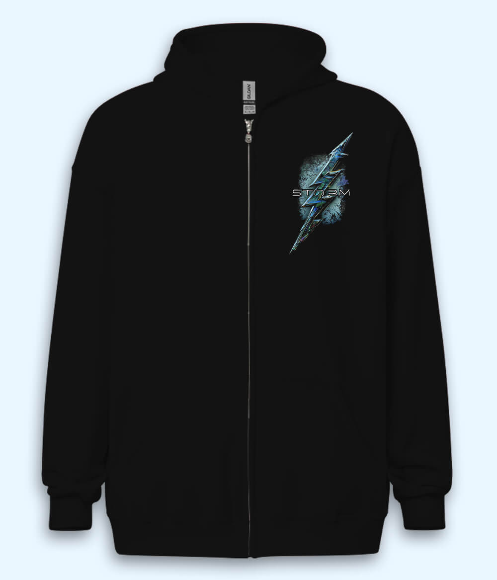 The Lightning Storm Zipper Hoodie (Unisex)