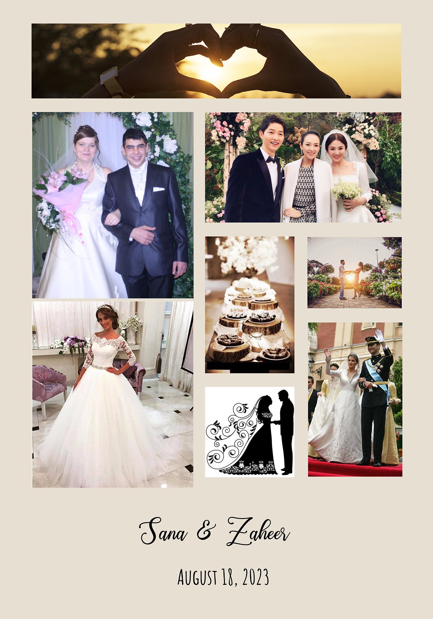 Personalized Tale of Two Hearts Frame | Online Wedding Gifts