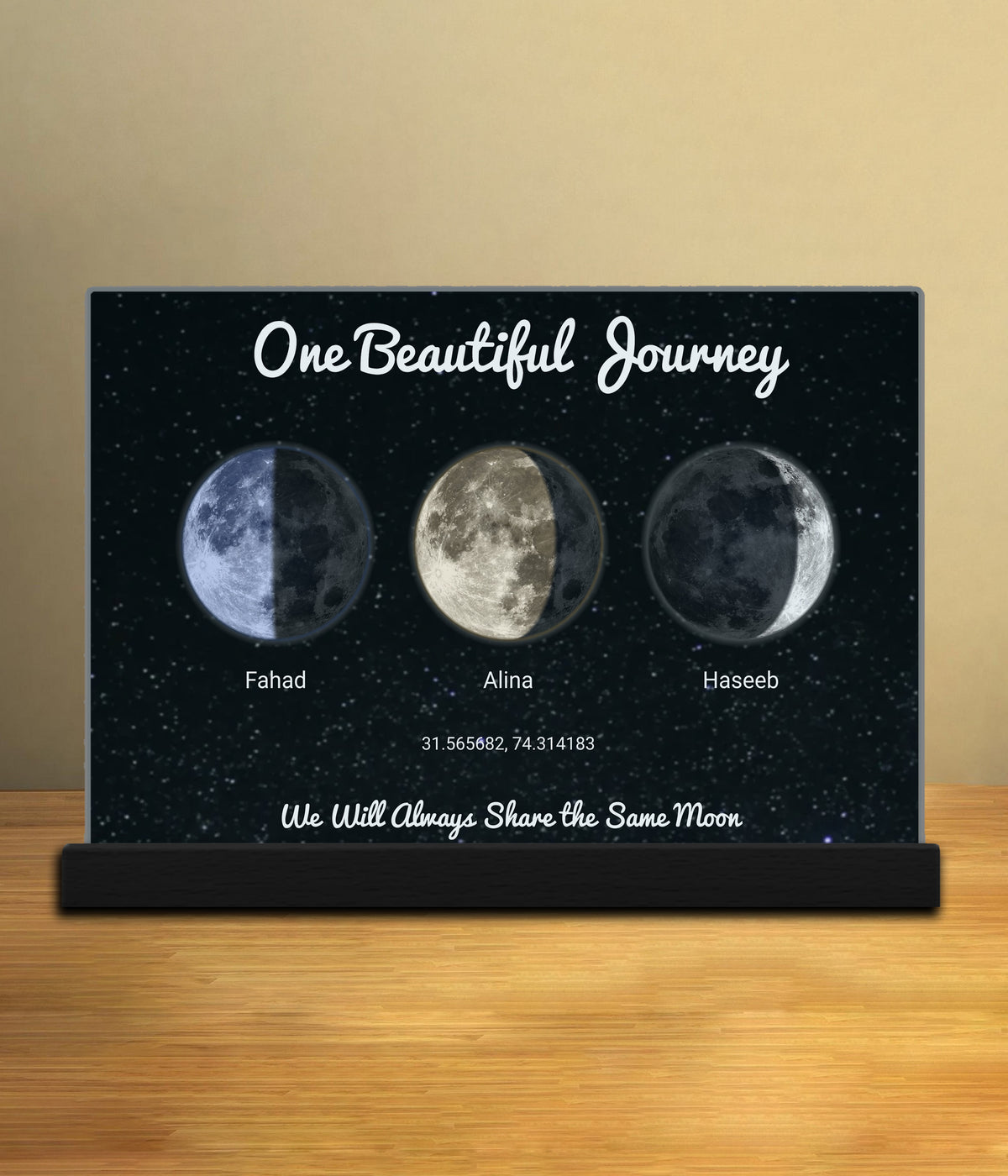 Custom Three Moon Phase Lamp