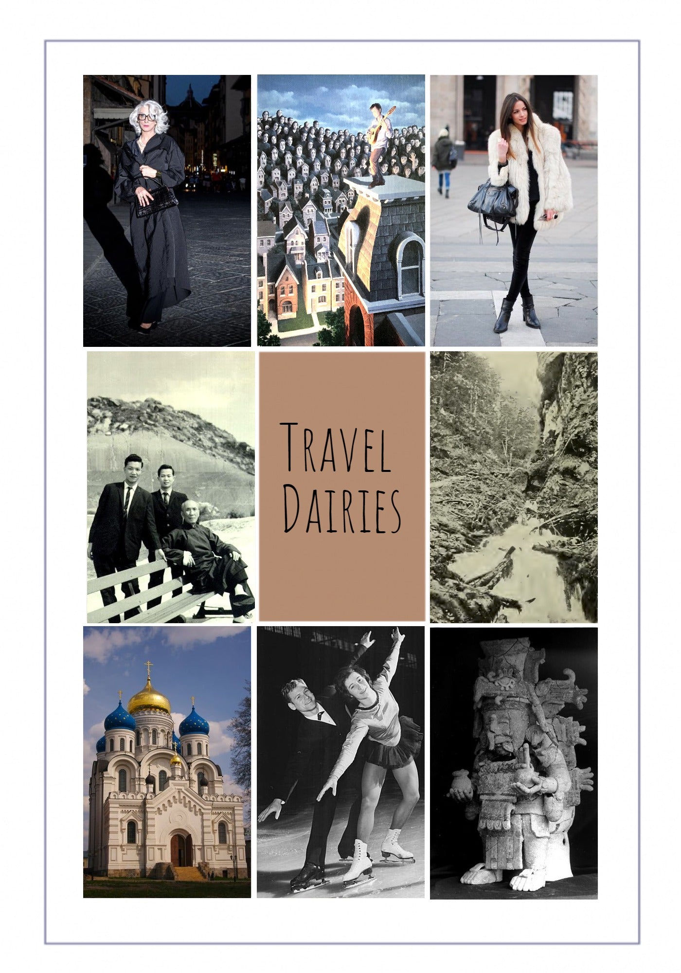 Personalized Travel Diaries Collage Frame | Home Decor | Gift