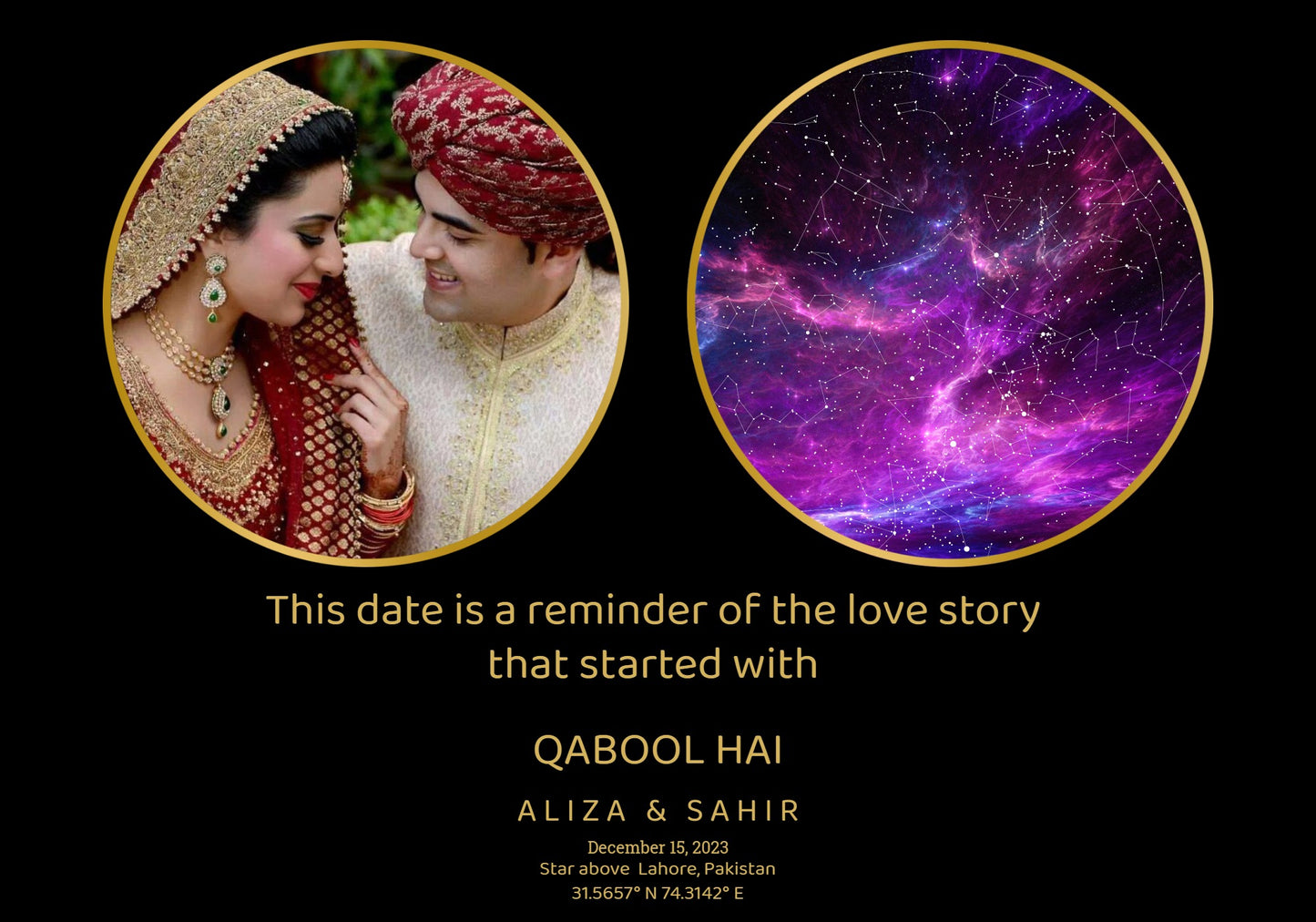 Custom Star Map Photo Frame