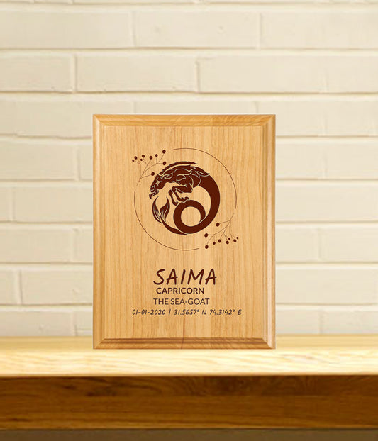 Wooden Plate For Zodiac Sign