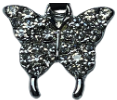 Silver Butterfly with Tail