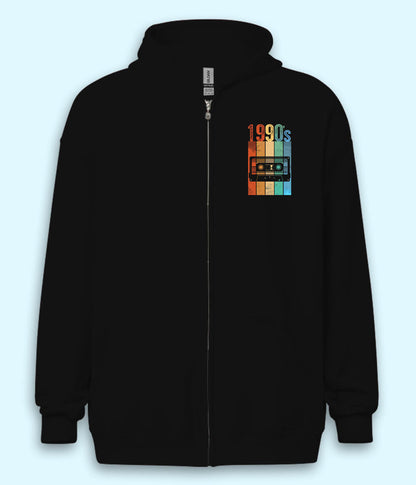 90s Vintage Cassette Zipper Hoodie (Unisex)